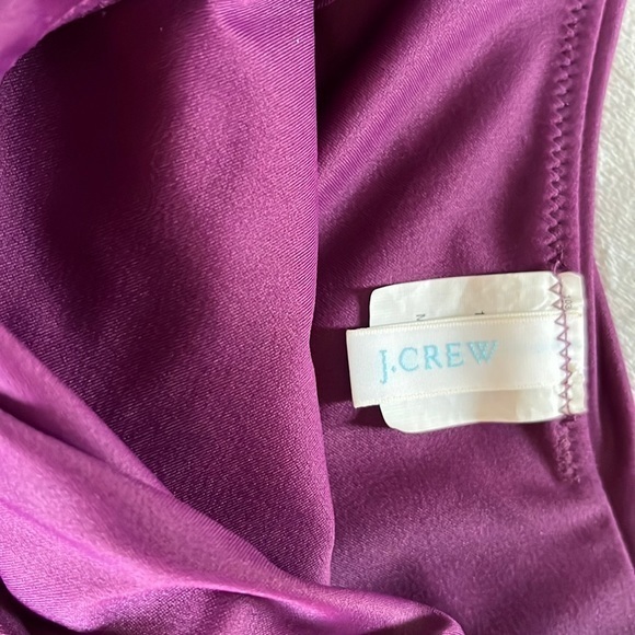 J. Crew Twisted One-Shoulder Ruched One-Piece Swimsuit‎ Purple Size 4 - Picture 8 of 13